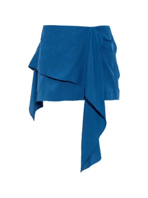 IRO Pully draped layered mini skirt Blue WP31PULLY