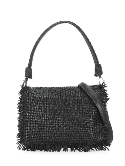 Reptile's House Anfora braided shoulder bag Black H470ANFORANERA