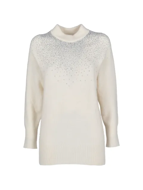 Blumarine Vintage crystal-embellished sweater White MR2252645