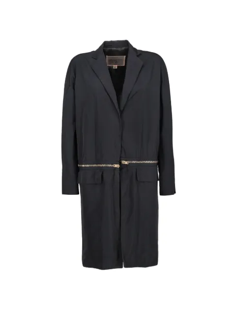 Giambattista Valli Vintage zip-detail coat Black CVB241019