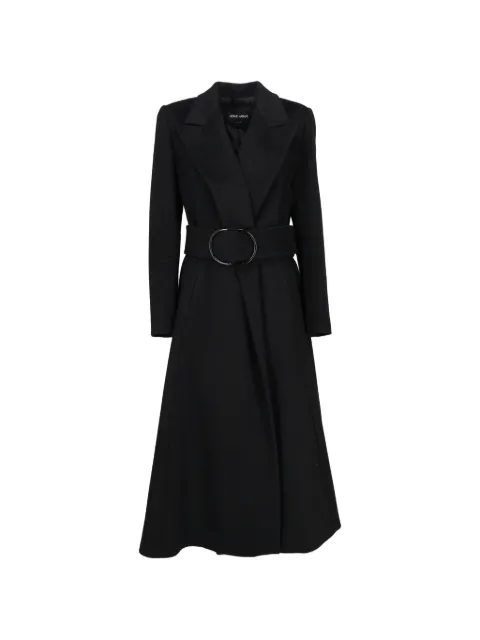 Giorgio Armani Pre-Owned belted coat Black W27526168