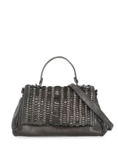 Reptile's House Mirage leather tote bag Grey H551MIRAGECIOKMETAL