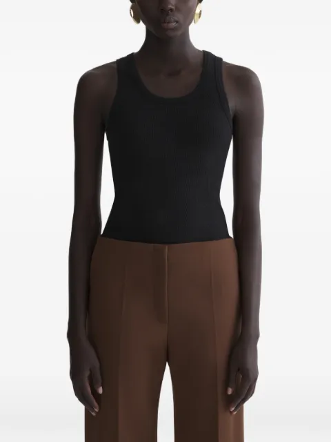 Mugler black ribbed tank top Black COM3TO08515014