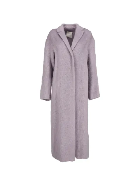 ALBERTO ZAMBELLI notched-lapels textured coat Purple MR225268
