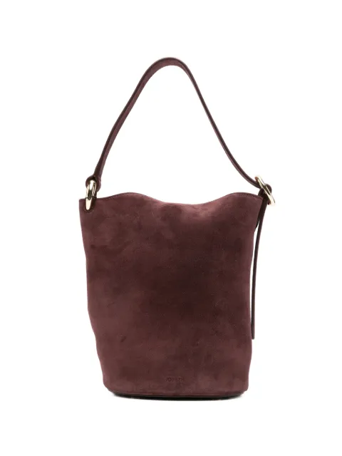 JOSEPH M Fold suede bucket bag Brown JF009982