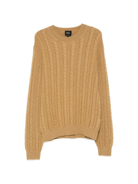 A.P.C. cable-knit crew-neck sweater Neutrals WOASVH23489PULLSTENDHAL