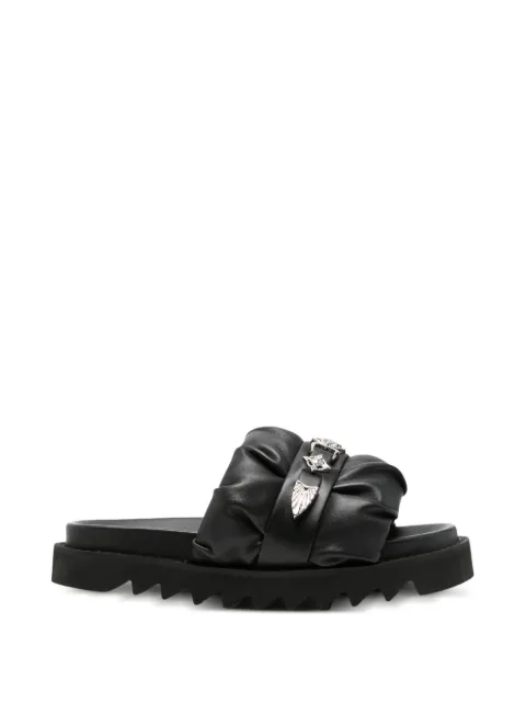 Toga Pulla ruched metal-embellished sandals Black FTGPW150609005