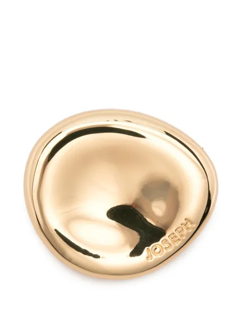 JOSEPH logo-engraved bean brooch Gold JF010199