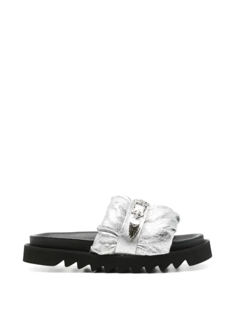 Toga Pulla open-toe embellished leather sandals Grey FTGPW150607425