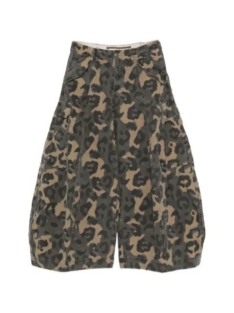 R13 leopard-print cotton cargo pants Grey R13WD236D467A