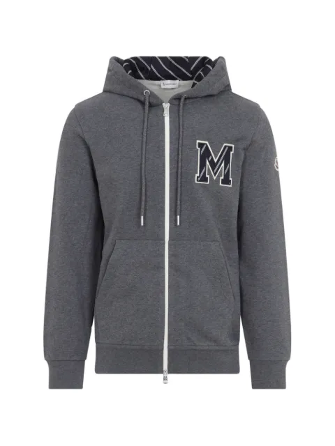 Moncler Monogram cotton zip-up hoodie Grey L20918G0000289AUJ