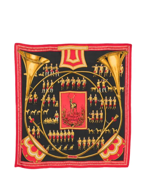 Hermès Pre-Owned 1990s square-shape scarf Black HE450CHA