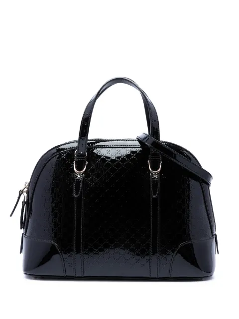 Gucci Pre-Owned 2016-2026 Small Microguccissima Patent Nice satchel Black X4SQX6ZL57CEIWLA