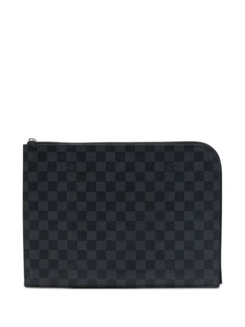 Louis Vuitton Pre-Owned 2017 Damier Graphite Pochette Jour GM clutch bag Black WJKLXX35C6G3VFNI