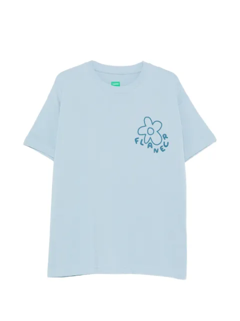 FLÂNEUR Blossom graphic-print T-shirt Blue FTSH224