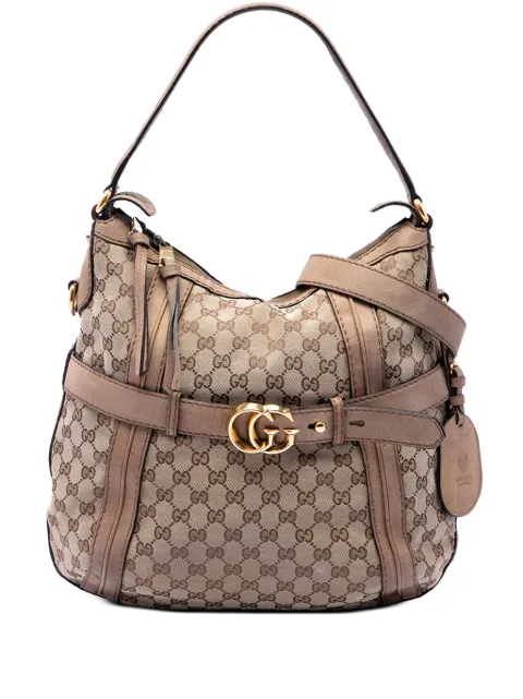 Gucci Pre-Owned 2016-2026 Medium GG Canvas Running satchel Neutrals XR1LHH1APSWFQ2WH