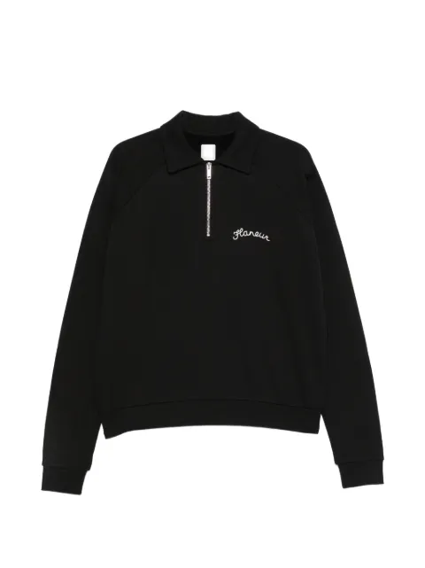 FLÂNEUR Signature half-zip sweatshirt Black FRAG200