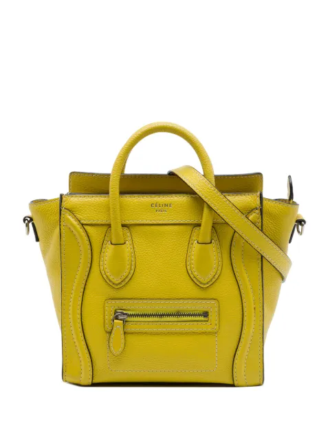 Celine Pre-Owned 2013 Nano Grained Calfskin Luggage Tote satchel Yellow TPJJJ8BOSL807YNZ