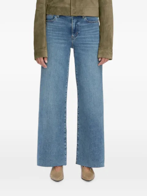 FRAME Le Pixie raw-edge wide-leg jeans Blue LPXSPRA464FLPA