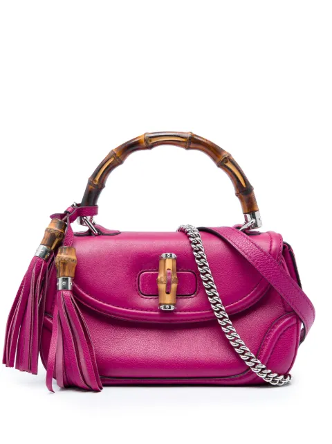 Gucci Pre-Owned 2016-2026 Medium Calfskin Bamboo Top Handle Bag satchel Pink PW6CLO3B25HSIPH0