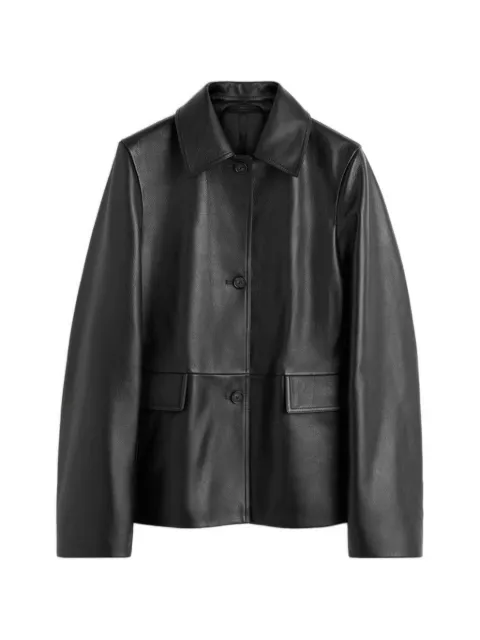 TOTEME grained leather jacket black Black 254WRO0302LE0007