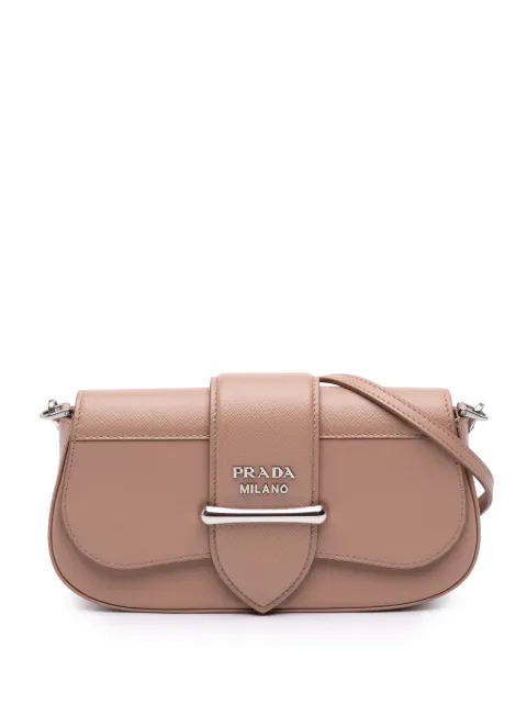 Prada Pre-Owned 2013-2026 Mini Saffiano and City Calf Sidonie crossbody bag Brown V62481GUBU01UPZR