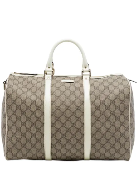 Gucci Pre-Owned 2016-2026 Large GG Supreme Joy boston bag White VXR6FJHFJ1X3VTKC