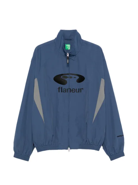 FLÂNEUR Music logo-embroidered track jacket Blue FTRJ174