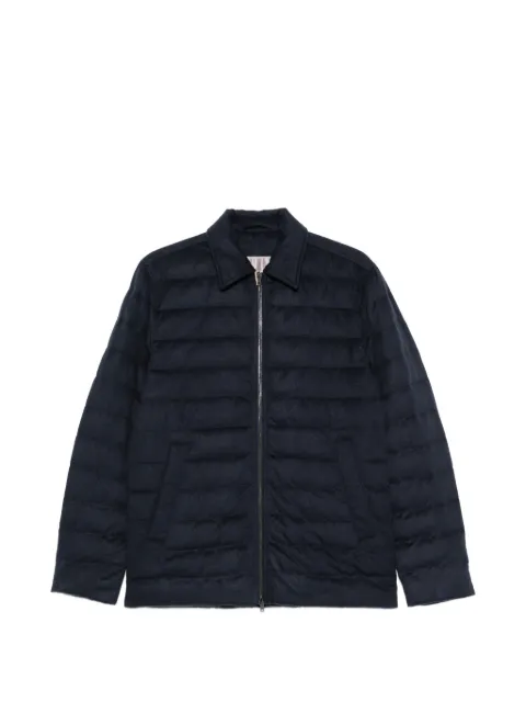 Herno zip-up collared padded jacket Blue PI00120UR12934