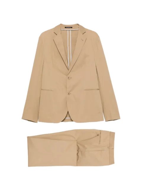 Emporio Armani notched-lapels single-breasted suit Brown EM005784TE22367U6171
