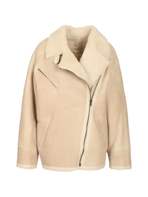 ISABEL MARANT Adelina shearling jacket Neutrals 25HMA0181FCC3A03I