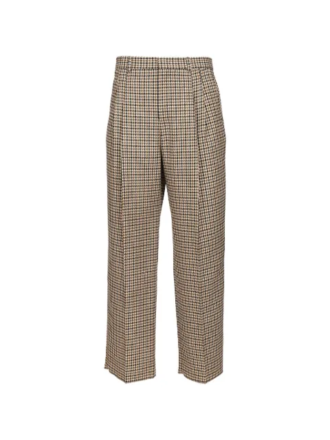 Emporio Armani tartan-check pleated trousers Neutrals EM007122