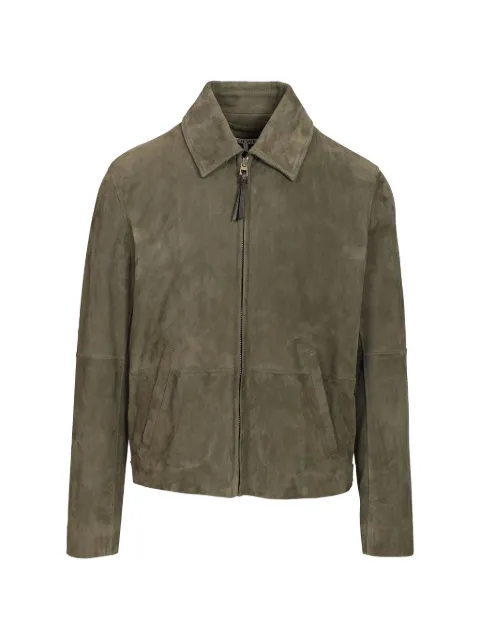 LOEWE Zip-up jacket in suede lambskin Green H526Y34LBM