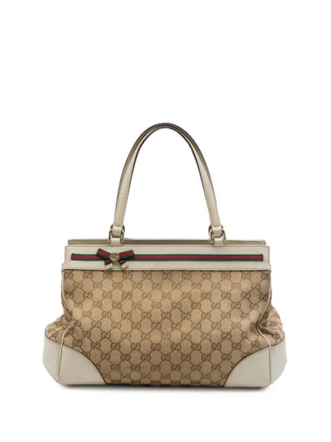 Gucci Pre-Owned 2016-2026 GG Canvas Web Mayfair tote bag Neutrals MORF50W8U5PJZYAU