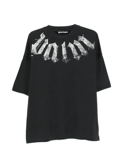 Palm Angels Big Neck Logo printed T-shirt Black PAMAA003JR0011003