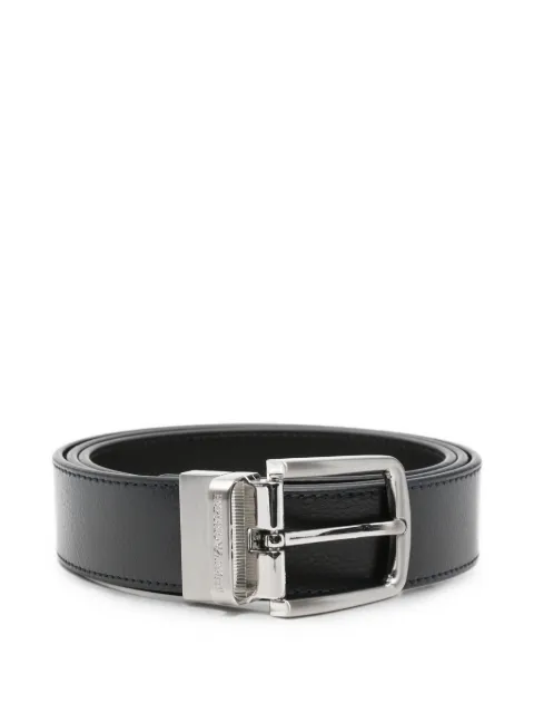 Emporio Armani logo-engraved buckle belt Blue EM007172AF29130