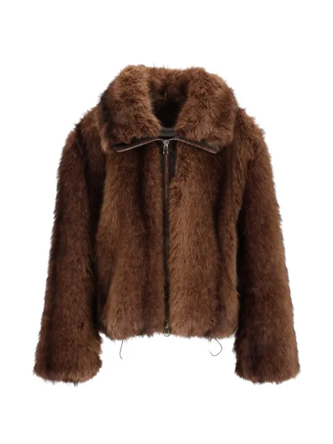 Al Duca D’Aosta 1902 zip-up faux-fur jacket Brown 4862