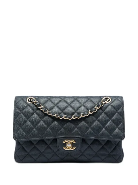 CHANEL Pre-Owned 2014 Medium Classic Caviar Double Flap shoulder bag Black KLSQ9KYY6T72PR1Z