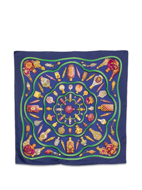 Hermès Pre-Owned 2000s perfume-print scarf Blue HE350CGZ