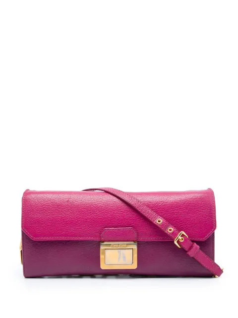 Miu Miu Pre-Owned 2010-2026 Bicolor Goatskin Madras Wallet on Chain crossbody bag Pink K02UOV6TKSIEDMNF