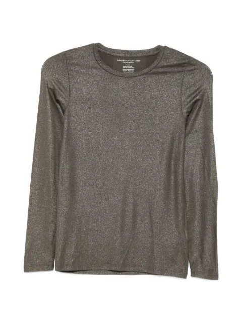 Majestic Filatures glitter-effect long-sleeve T-shirt Grey M014FTS008