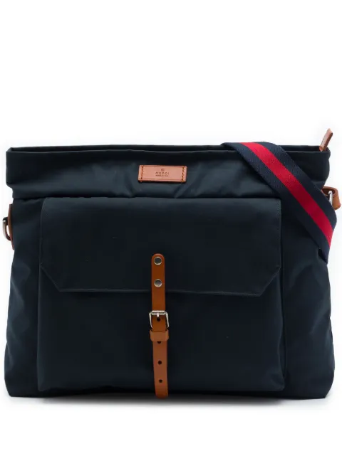Gucci Pre-Owned 2016-2026 Nylon Web crossbody bag Blue FFSIFNVJQ3Q7MH2W
