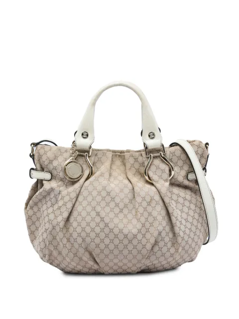 Celine Pre-Owned 2009 Macadam Canvas Pillow satchel Neutrals D4LERBEFVXEIN7GT