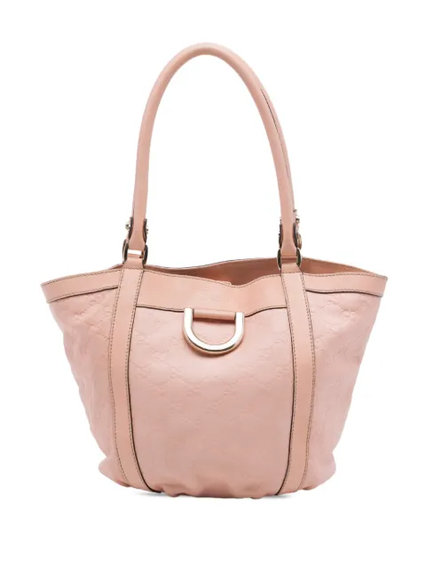 Gucci Pre-Owned 2016-2026 Guccissima Abbey D Ring handbag Pink 58970F03RWG900F3