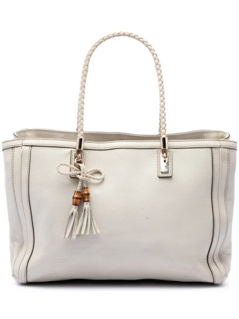 Gucci Pre-Owned 2016-2026 Calfskin Bella tote bag White 44O9HO34PELPB39U