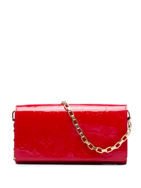 Louis Vuitton Pre-Owned 2015 Monogram Vernis Chain Wallet shoulder bag Red 01MU6XKM0UUMSBC3