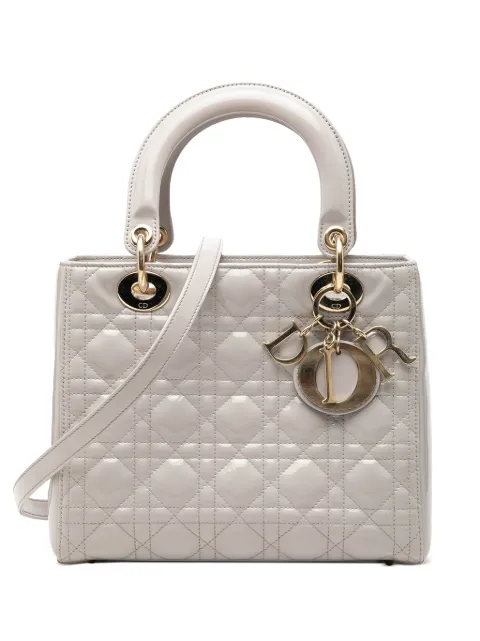 Christian Dior Pre-Owned 2011 Medium Patent Cannage Lady Dior satchel Grey HWKZVZO4YX6ZHRKP