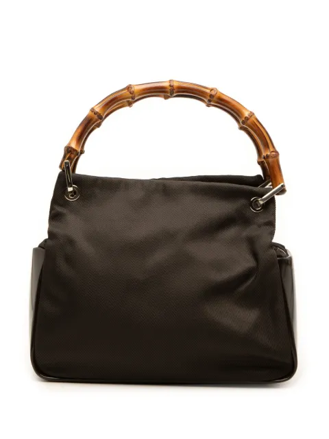 Gucci Pre-Owned 20th Century Nylon Bamboo handbag Brown 392ZCJCVVUMCJ6RJ