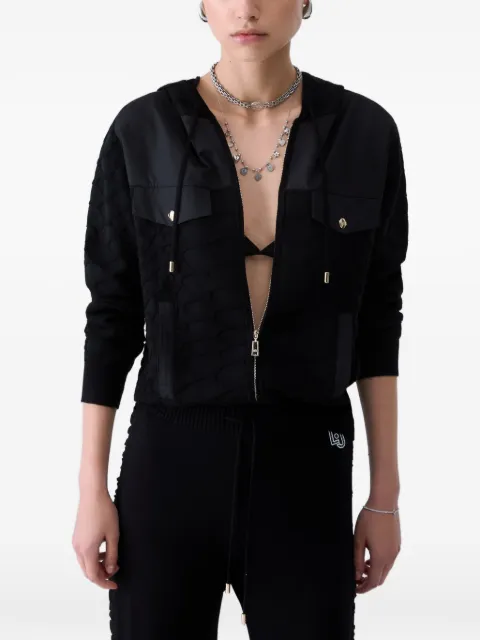 LIU JO hooded zip-up sweater Black TF6228MS49I