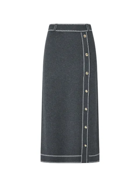 LIU JO midi skirt in silk blend Grey TF6179MS59L